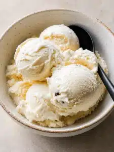 Espresso Vanilla Cottage Cheese Cream served as a creamy, high-protein coffee-infused dessert with a smooth vanilla texture.